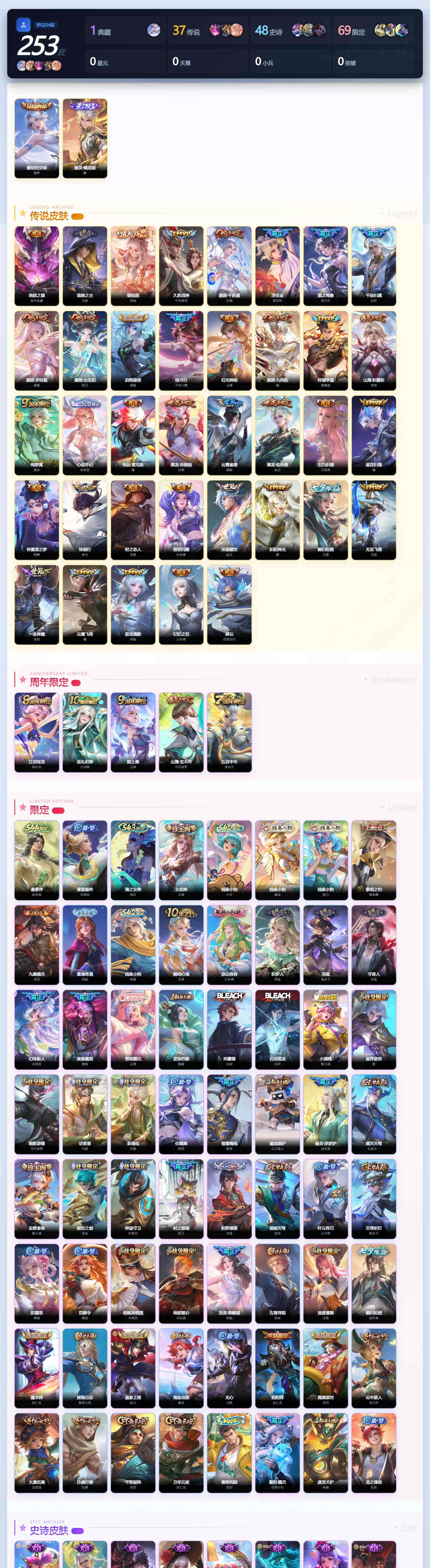 WZQM4482865王者荣耀账号详情图4 WZQM4482865王者荣耀账号详情图4